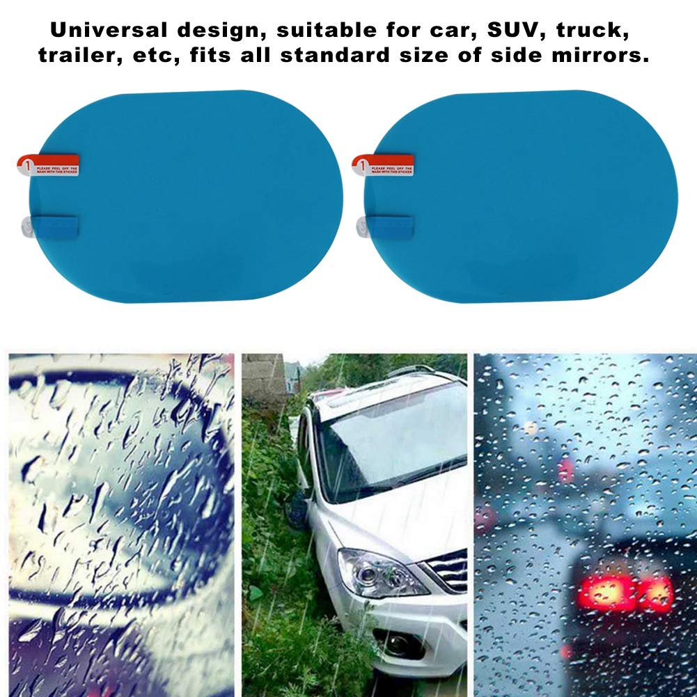 100x150mm Car Rearview Mirror Rainproof Anti-Fog Protective Film - Waterproof Sticker for Clear Visibility in Rainy Weather - Perfect for Driving Safety in Storms and Foggy Conditions
