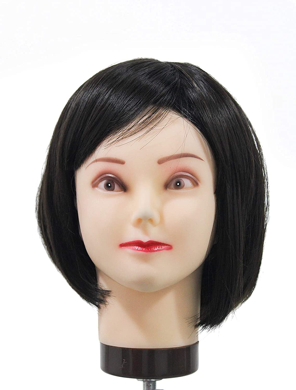Natural-Looking Short Synthetic Wigs for Women & Girls - Dark Brown Full Head Wig (Pack of 1) | Perfect for Daily Wear, Cosplay & Hair Loss Solutions