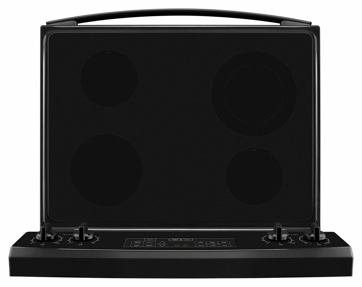 Amana AER6303MFB 30 Inch Black Electric Range with Extra Large Oven Window - Perfect for Home Kitchens & Baking Enthusiasts