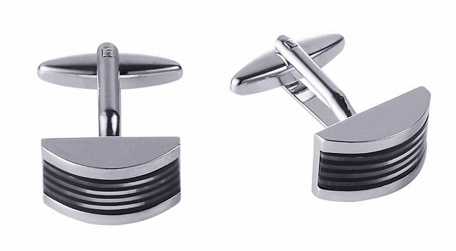 Stylish Rhodium & Grey Cat's Eye Cufflinks for Men - Elegant Dress Accessories for Weddings, Business Meetings & Formal Events
