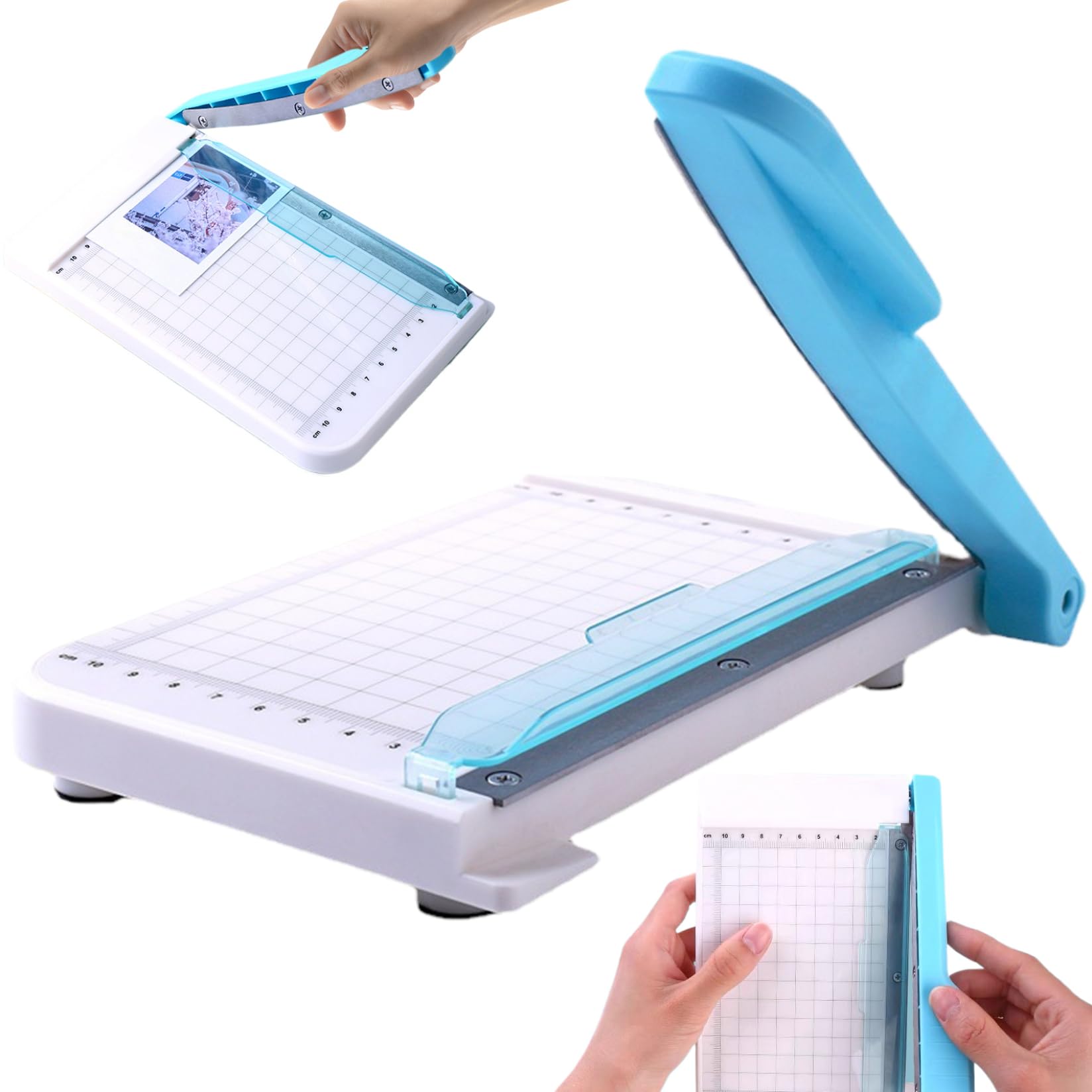 6 Inch Guillotine Paper Cutter - Non-Slip Craft Trimmer for Coupons, Photos & Scrapbooking | Perfect for DIY Projects, Office Use & School Supplies