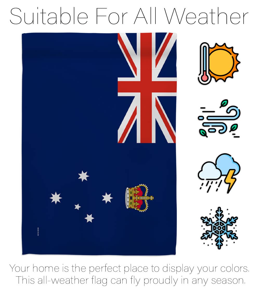 Australia Victoria House Flag - Double-Sided Decorative Banner for Garden, Yard & Home - Made in USA (28x40 Inches) - Perfect for Regional Pride, Outdoor Decor & Gifts
