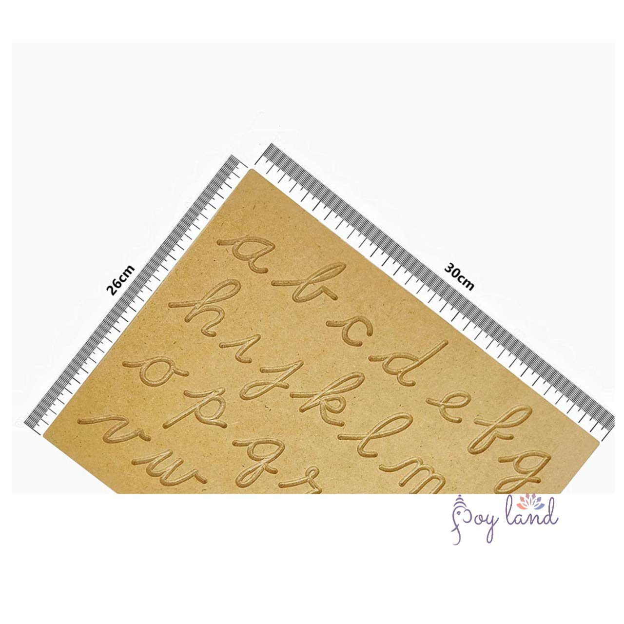 JOY LAND Hindi Alphabet Wooden Tracing Board with Dummy Pencil - Educational Writing Practice Slate for Kids | Montessori Learning Toy for Letter Formation | Perfect for Homeschooling & Preschool Activities (Small Cursive)