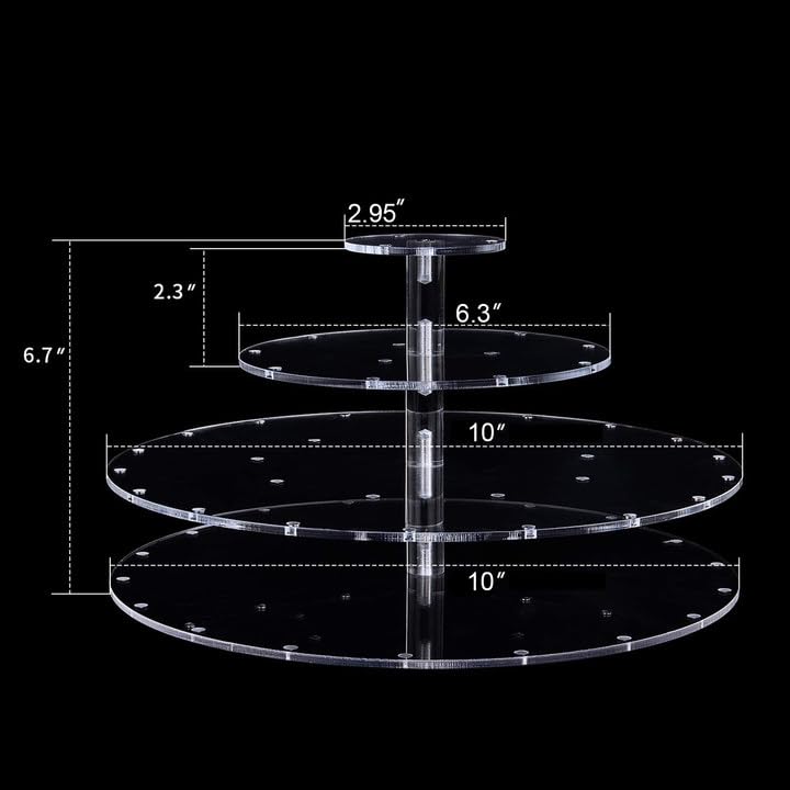 YestBuy 30 Hole Clear Cake Pop Display Stand - 3 Tiered Lollipop Holder for Wedding, Birthday Party, Anniversary, Halloween & Christmas Candy Decorations | Perfect for Dessert Tables, Buffets, Bakeries & Candy Shops