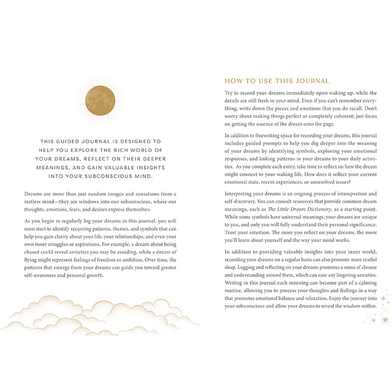 The Little Dream Journal - Inspiring Notebook for Writing & Recording Dreams - Perfect for Sleep Tracking, Lucid Dreaming & Personal Reflection