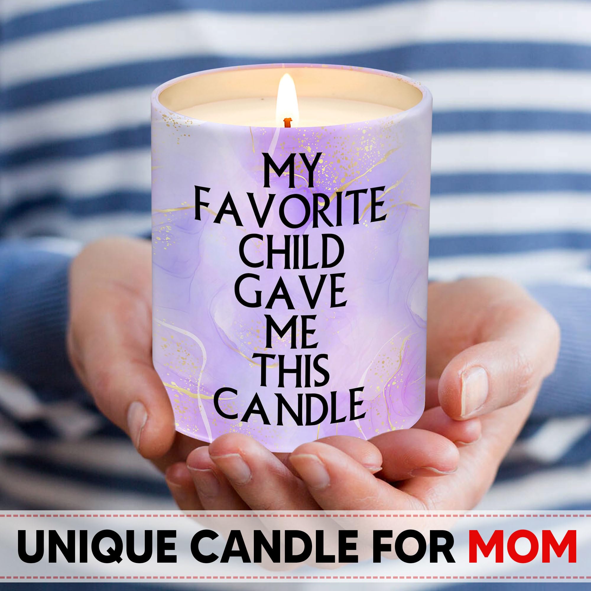 Best Mother's Day Gifts for Mom - Thoughtful Birthday Presents from Daughter & Son - 10oz Scented Candle with Funny & Heartwarming Design - Perfect for Relaxation, Home Decor & Special Occasions