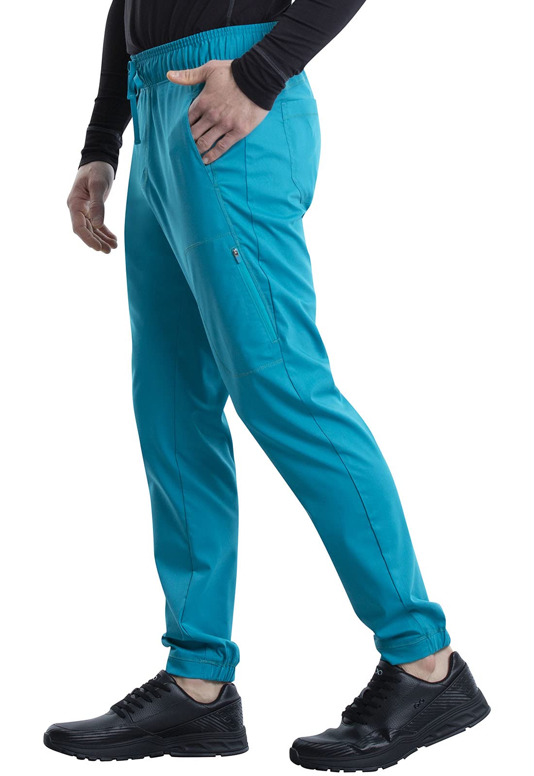 Men's Cherokee Scrubs Pants - Natural Rise Jogger with Zip Cargo Pockets (Style WW012) | Comfortable Medical Workwear for Doctors, Nurses & Healthcare Professionals