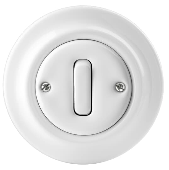 ABB Decento White Porcelain Push Button Dimmer Switch - Modern Lighting Control for Homes & Offices