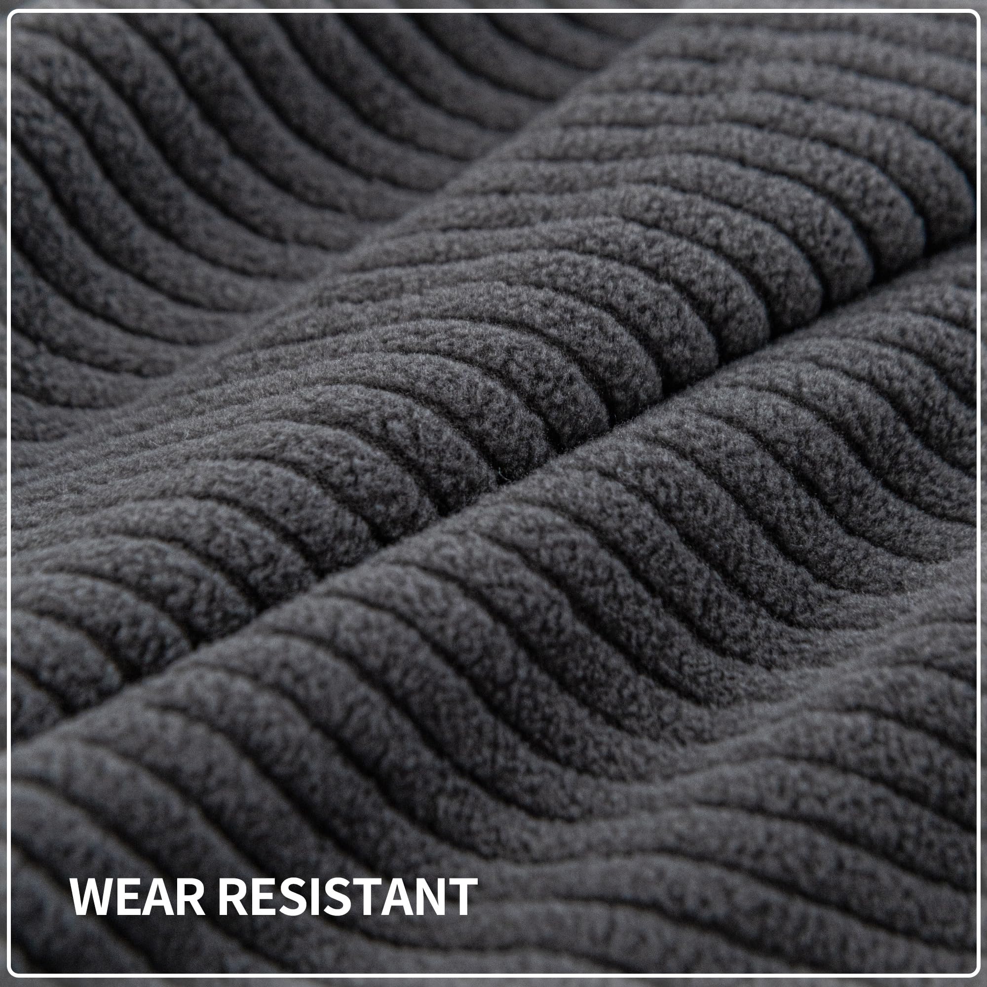 Stretchable Sofa Slipcovers for 3-Seater Couch with Chaise - Washable, Pet-Resistant Furniture Protector in Dark Gray | Perfect for Living Room, Sectional Sofa & Pet Owners