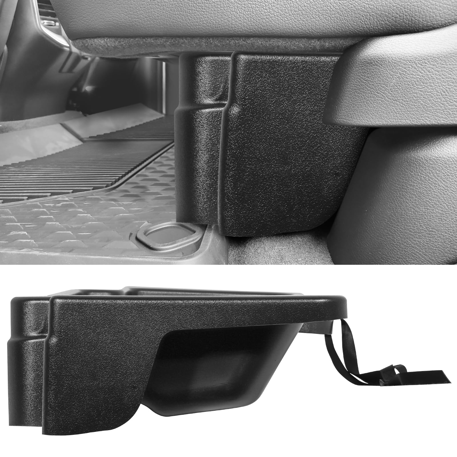 Under Seat Storage Organizer for 2019-2024 Ram 1500 Crew Cab | Underseat Container with Dividers | Perfect for Truck Accessories, Tools & Emergency Gear Storage
