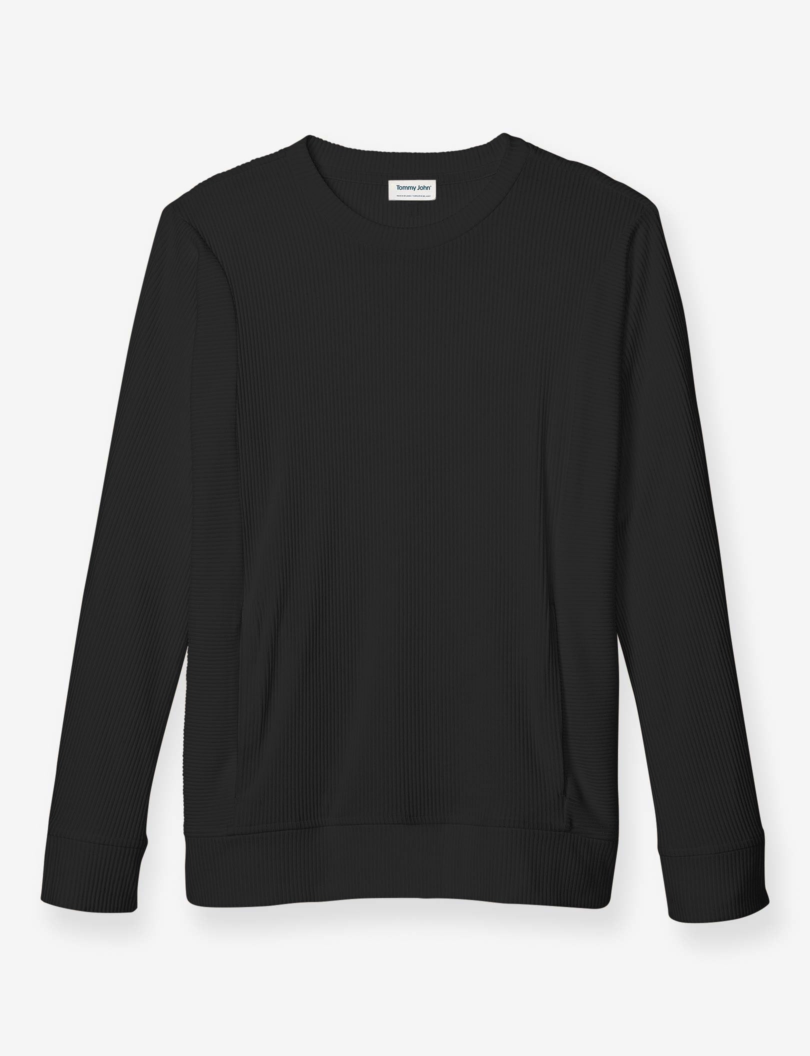 Women's Zen Ribbed Crew Neck Sweatshirt - Soft Casual Pullover for Yoga, Lounge & Everyday Wear | Cozy Fall Winter Essential