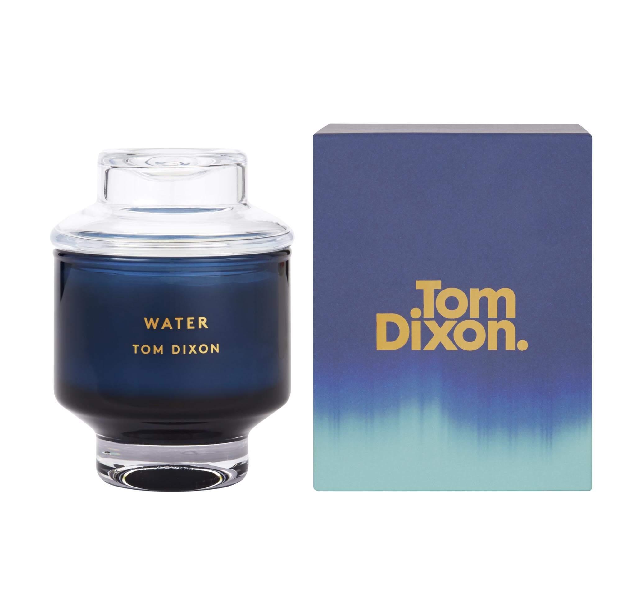 TOM DIXON Elements Scented Candle - Medium 300g Water Scent for Home Decor, Relaxation & Aromatherapy - Perfect for Living Rooms, Bedrooms & Spa Settings