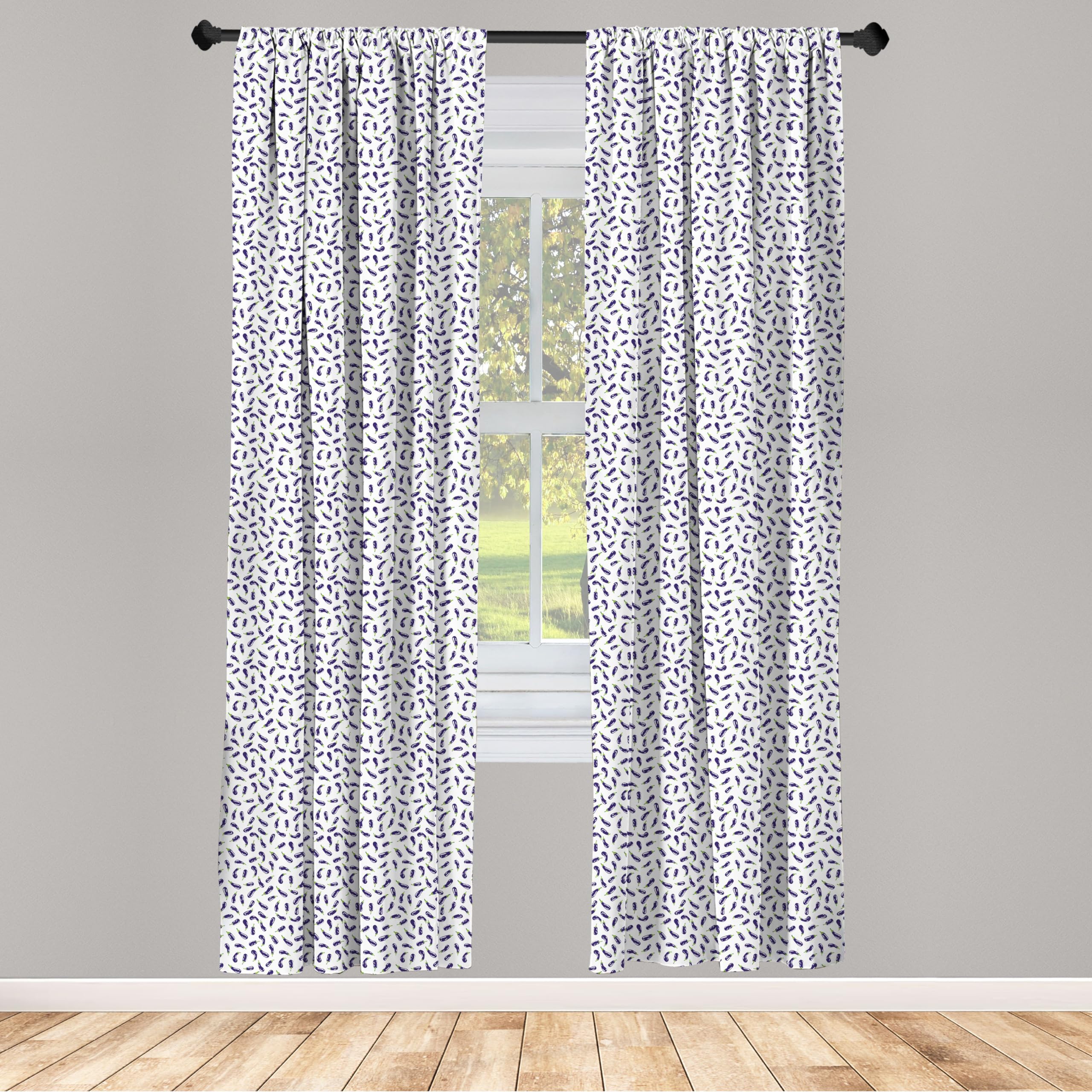 Ambesonne Eggplant Curtains - 28