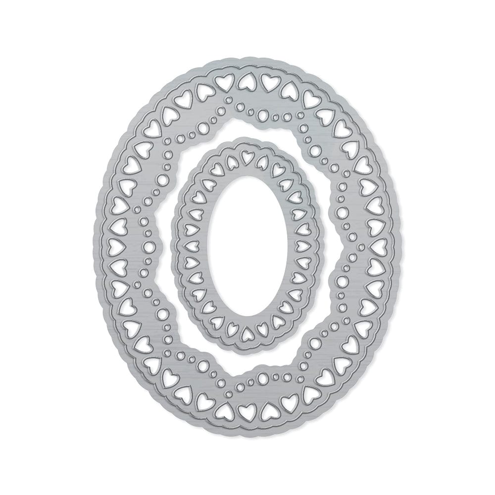 Heart Spray Ovals Die Set 4701E - Perfect for DIY Scrapbooking, Card Making, and Paper Crafting Projects