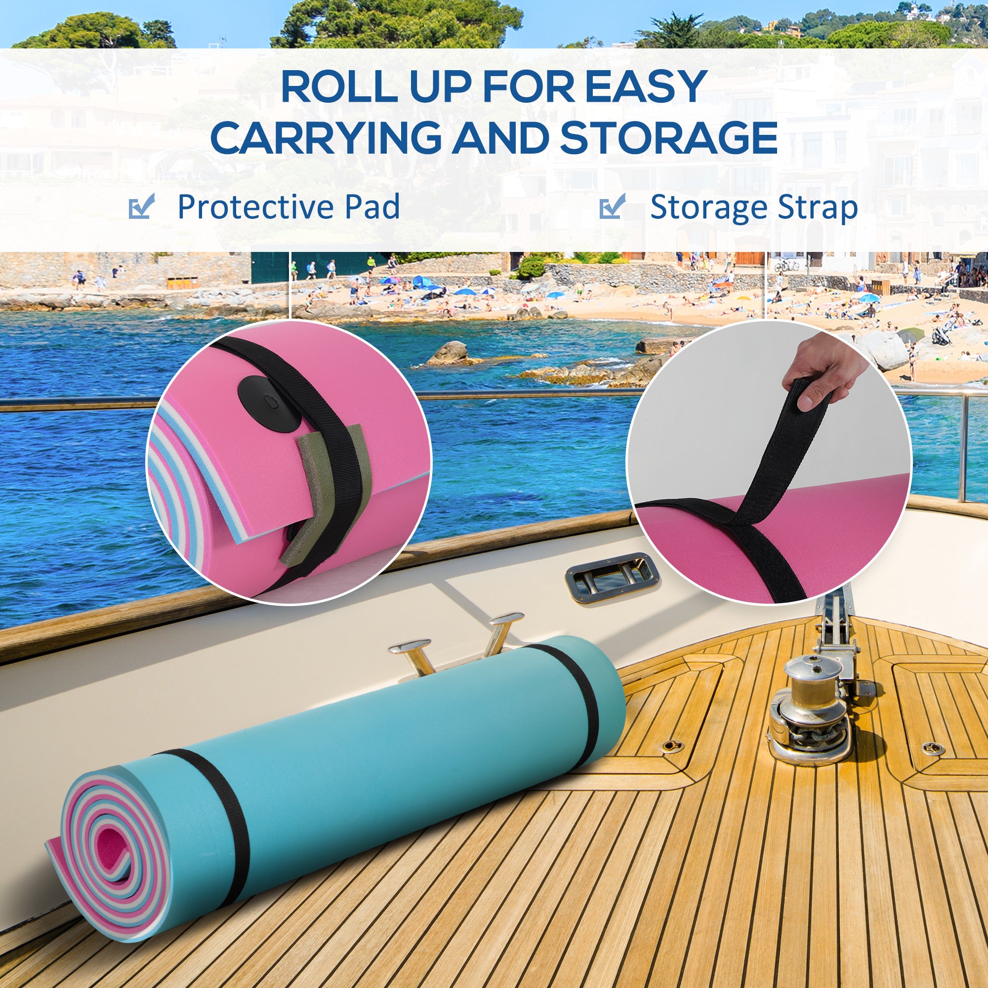 **17' x 5' Floating Water Mat - 3-Layer Durable Lily Pad Pool Mat for Lakes, Oceans & Pools - Perfect for Swimming, Lounging & Water Activities**