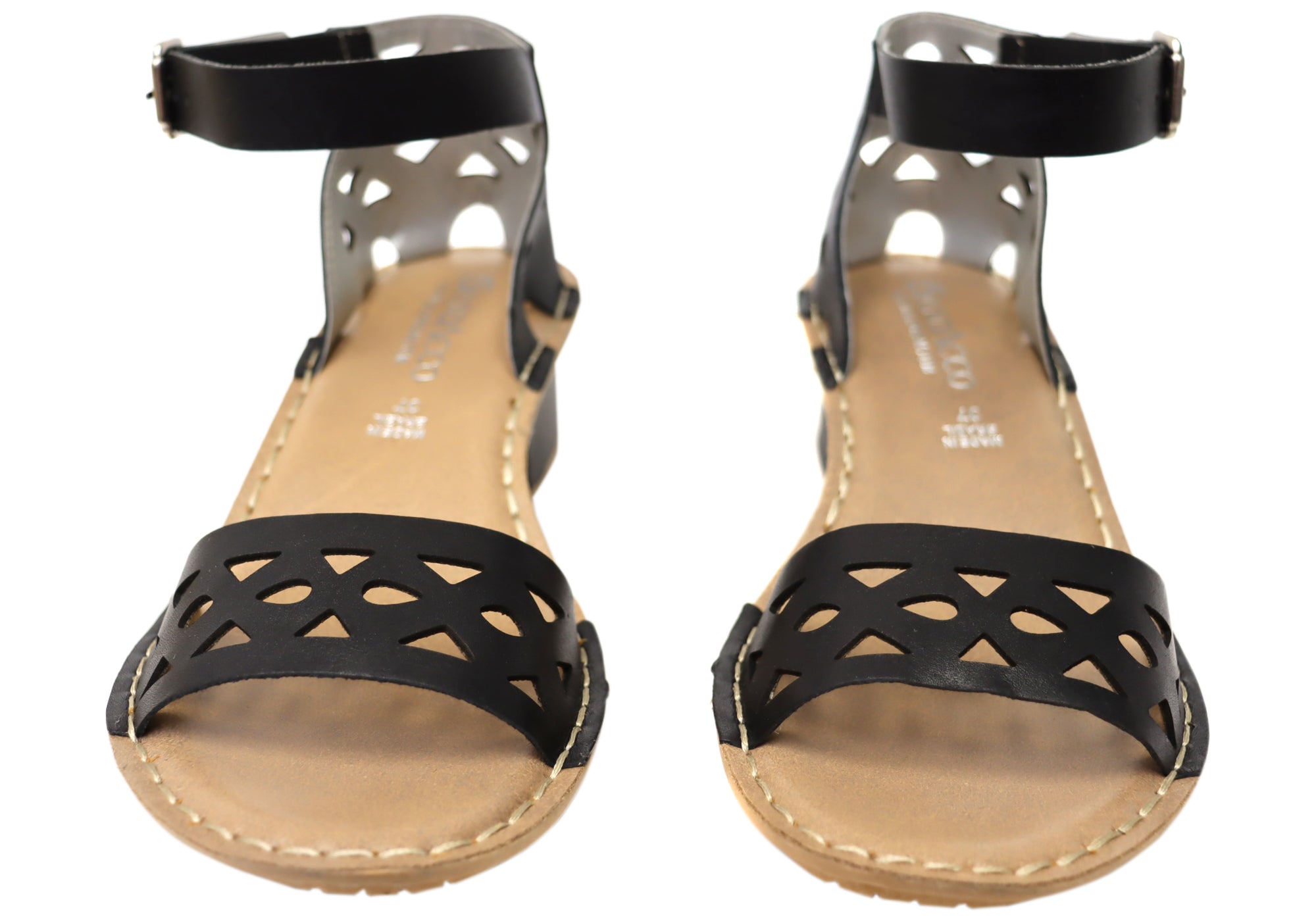 Andacco Parica Women's Comfortable Brazilian Leather Low Heel Sandals - Stylish & Supportive for Summer, Beach, and Casual Outings