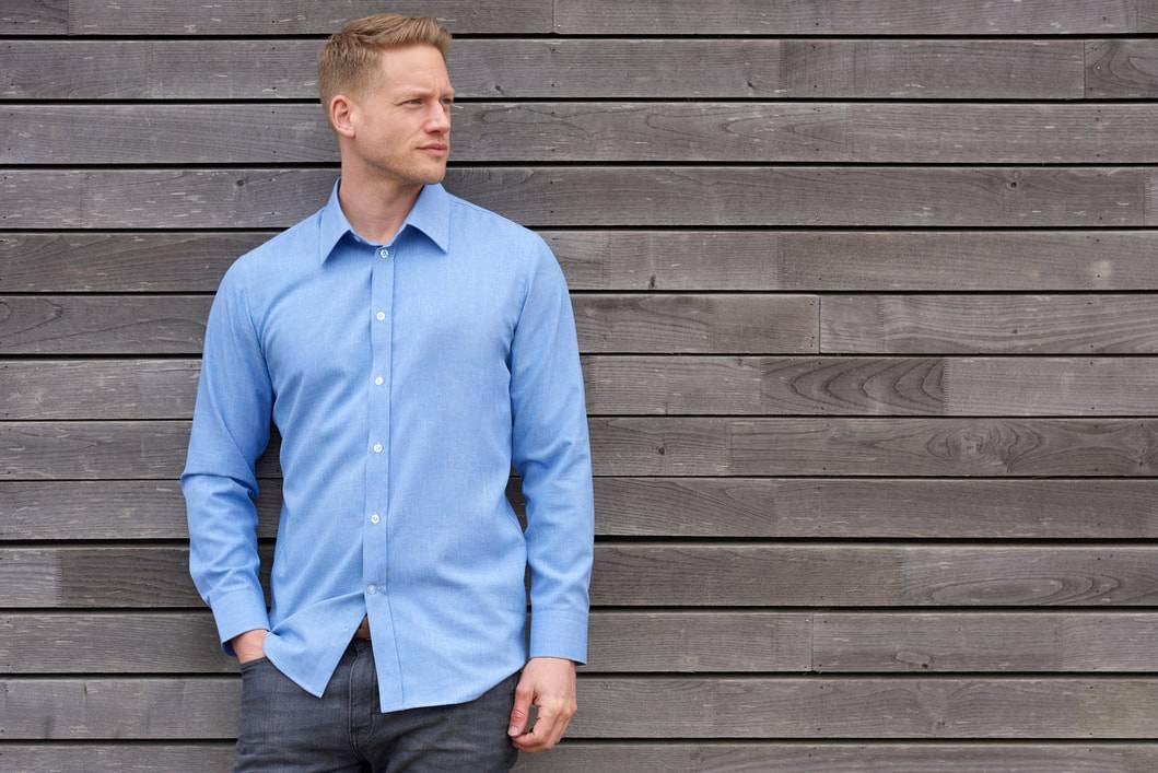 Men's Sweatproof Dress Shirt - Breathable Wrinkle-Free Business Casual Shirt for Office, Travel & Formal Events