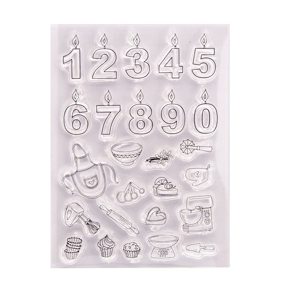 Clear Stamps for Card Making, DIY Scrapbooking, and Home Decor - Perfect for Handmade Greeting Cards, Journals, and Craft Projects (BAKEWARE)