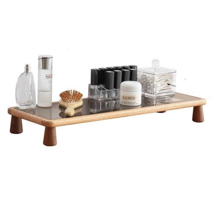 Premium Oak Solid Wood Office Table Bracket - Heavy Duty Desk Support for Home Office, Study Room & Workspace
