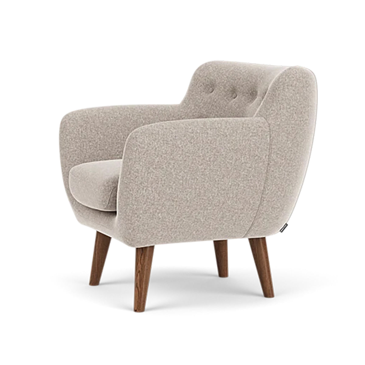 Anne Fabric Armchair - Modern Upholstered Accent Chair for Living Room, Bedroom & Office - Comfortable Lounge Chair with Sturdy Wooden Legs (Perfect for Reading, Relaxing & Home Decor)