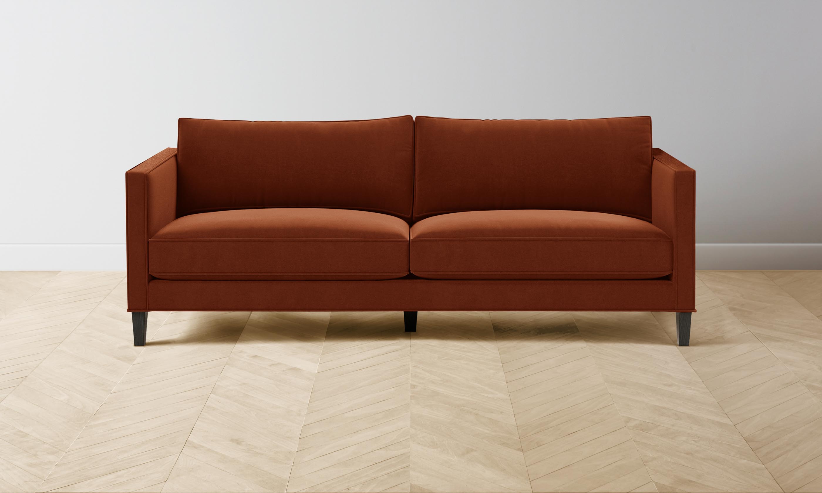 Premium Crosby Sofa - Luxurious Mohair Upholstery in Spice Brown | Perfect for Living Room, Lounge & Cozy Home Decor