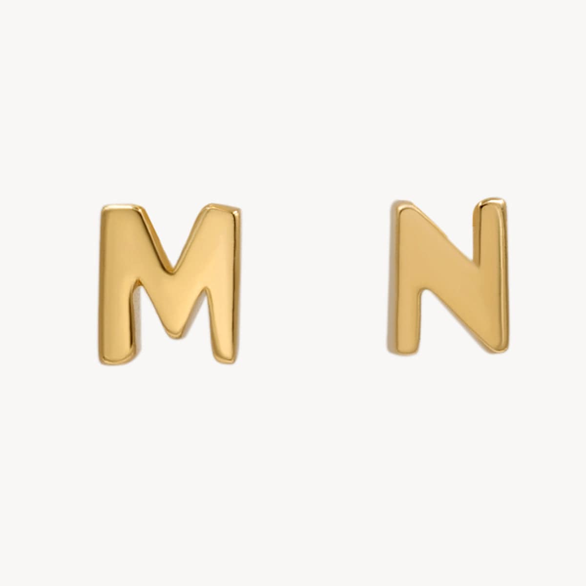 Mini Athena Letter Studs Earrings - Greek Goddess Inspired Jewelry for Women - Perfect for Everyday Wear, Gifts & Special Occasions