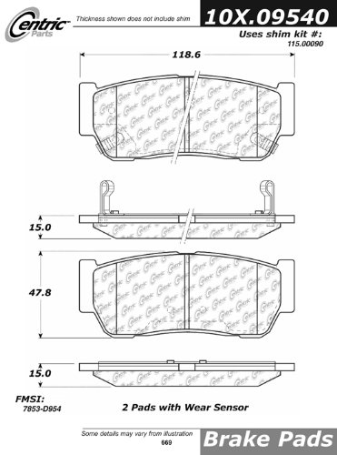 PosiQuiet Ceramic Brake Pads - High Performance, Low Noise, Long Lasting for Smooth & Quiet Stops - Perfect for Daily Commuting, City Driving & Highway Use