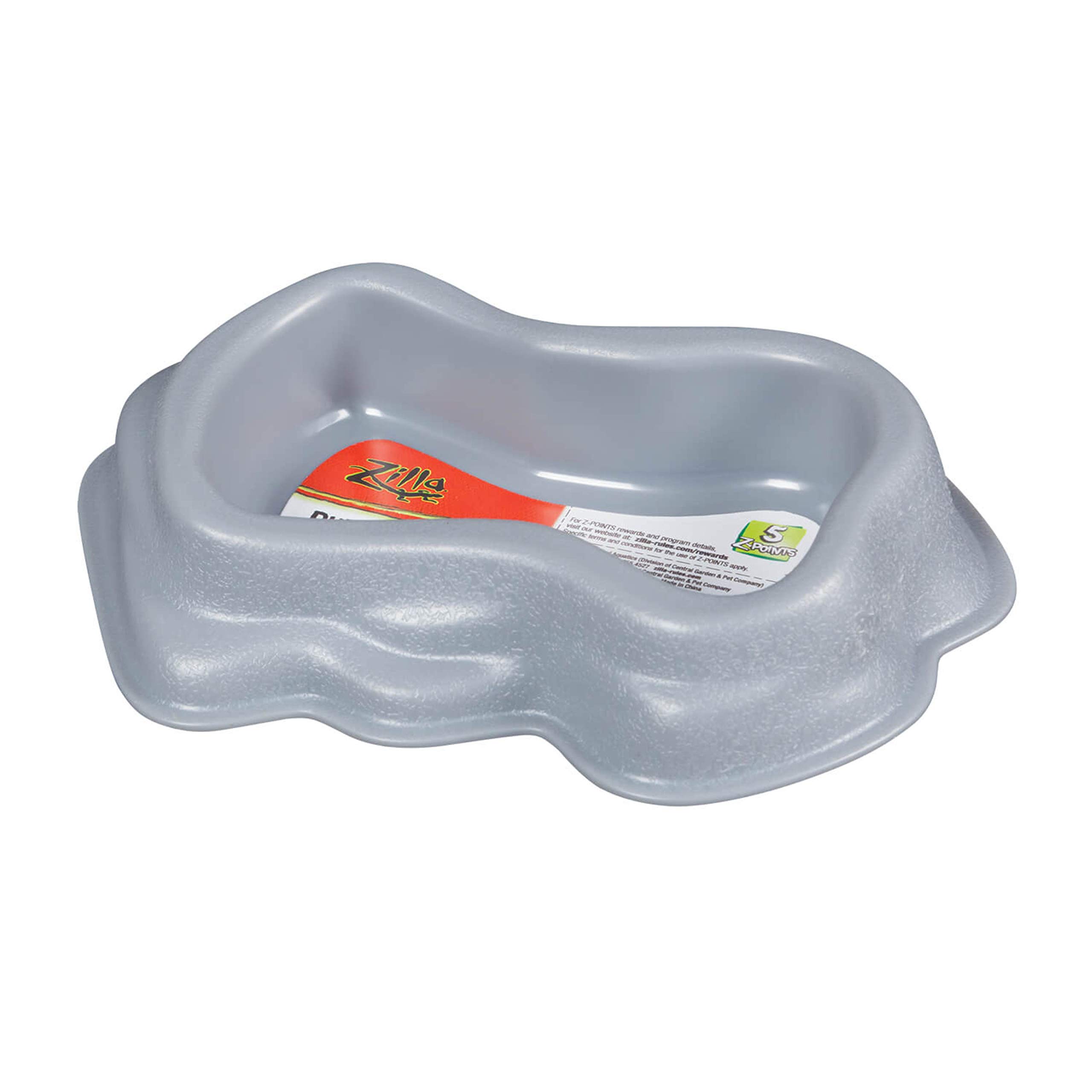 Zilla Durable Pet Food and Water Dishes - Large Gray Bowl for Dogs and Cats - Heavy Duty, Non-Slip, Easy to Clean - Perfect for Indoor and Outdoor Use