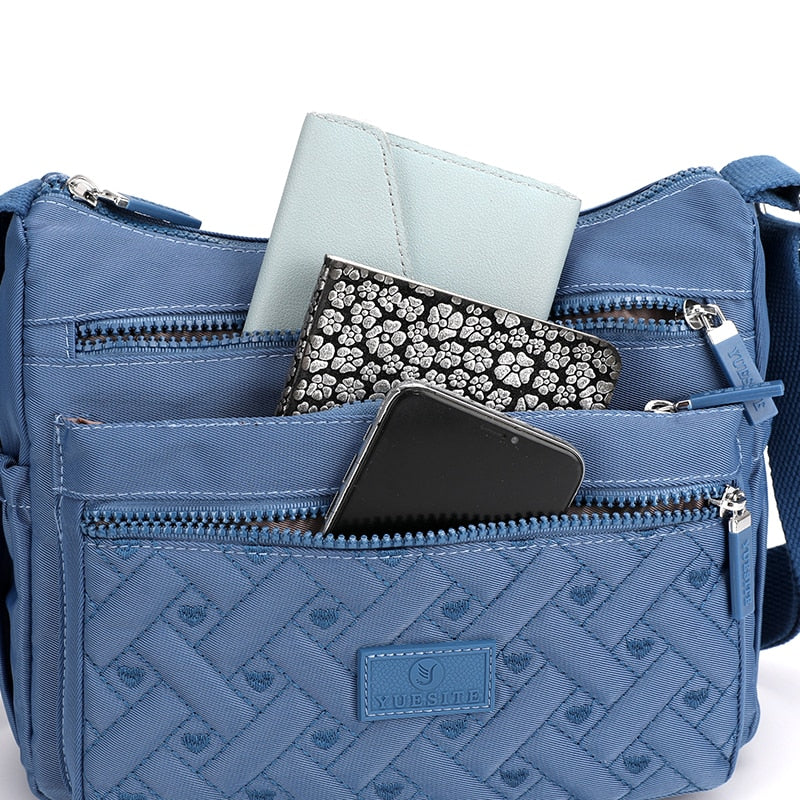 Stylish Women's Nylon Messenger Bag - Lightweight Crossbody Purse for Work, Travel & Everyday Use | Durable Shoulder Bag with Multiple Pockets