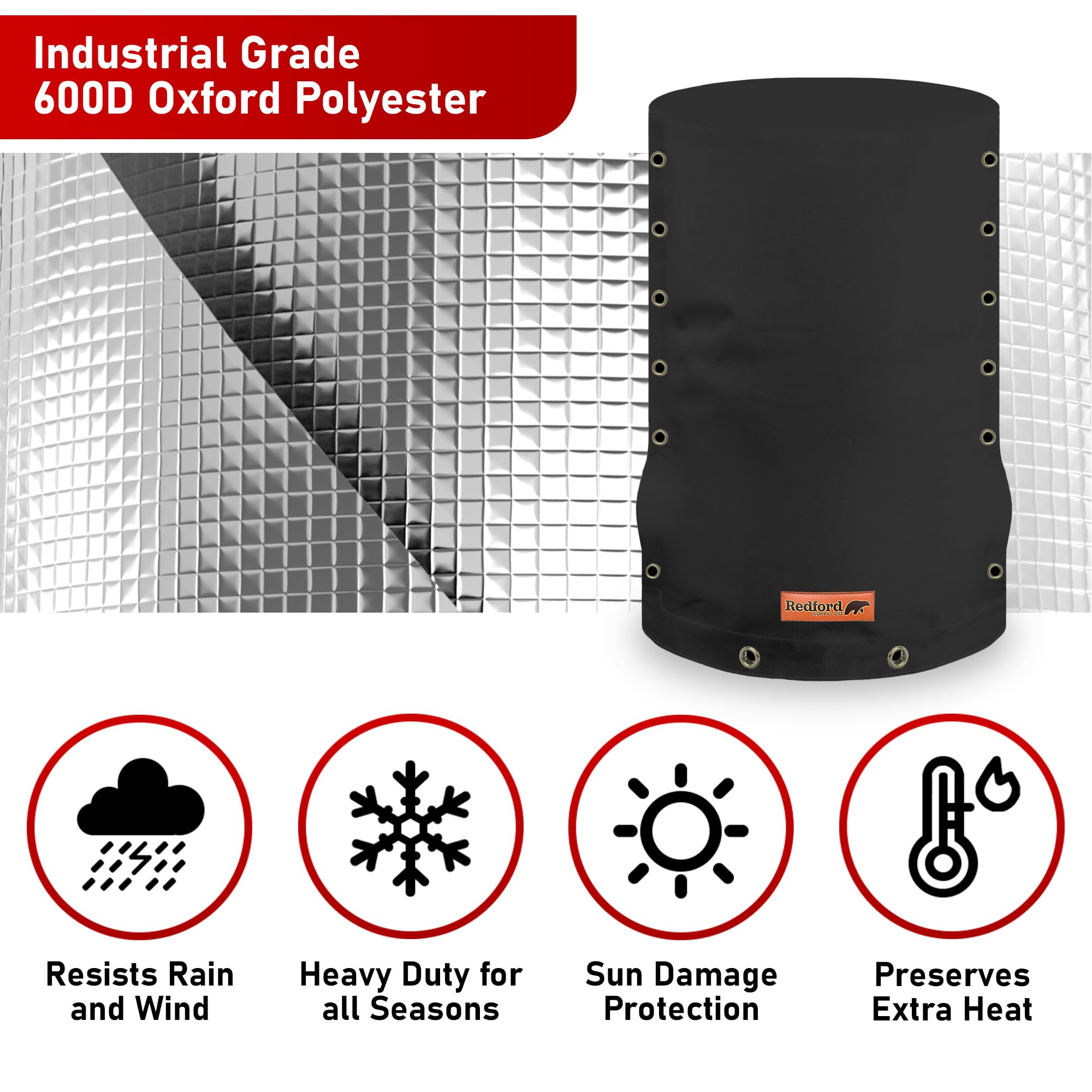 Redford Supply Co. Cold Snap (5°F) Insulated Well Pressure Tank Cover - 20