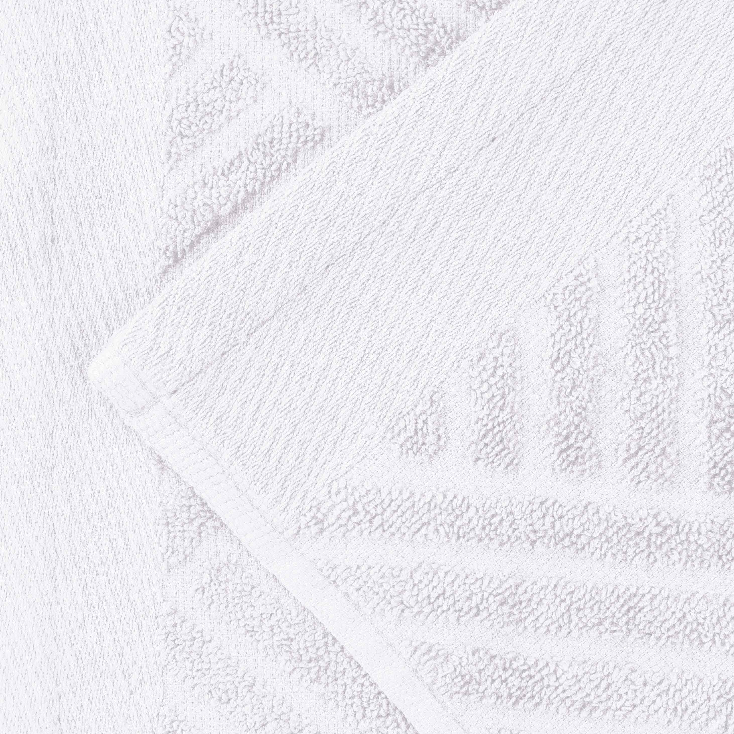 Luxury 6-Piece Egyptian Cotton Towel Set - Basketweave Jacquard & Solid Design - Ultra Soft & Absorbent Bath Towels for Spa, Hotel, or Home Use