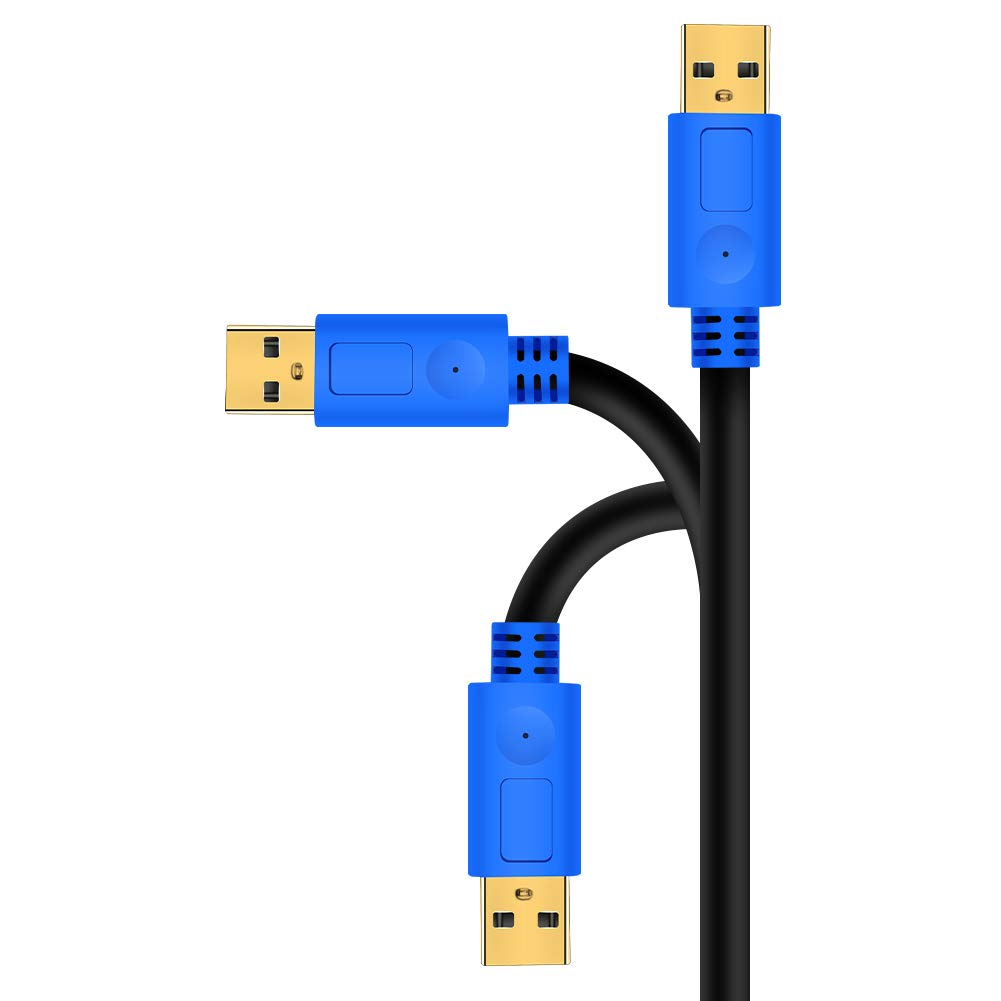 Hanprmee 30Ft USB 2.0 Printer Cable - High Speed Gold-Plated A Male to B Male Connector for HP, Canon, Lexmark, Dell, Xerox, Samsung Printers & Scanners - Durable Blue Cord for Office & Home Use