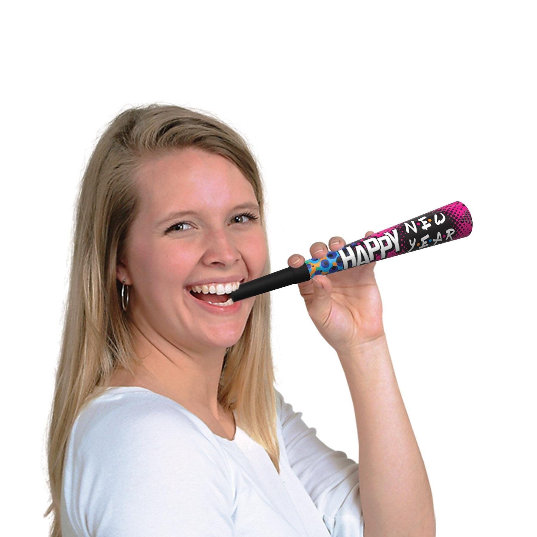 100 Pack Beistle 90's Happy New Year Horns - Nostalgic Party Blowers for New Year's Eve, Birthday Celebrations & Festive Events - Perfect for 90s Theme Parties & Decoration