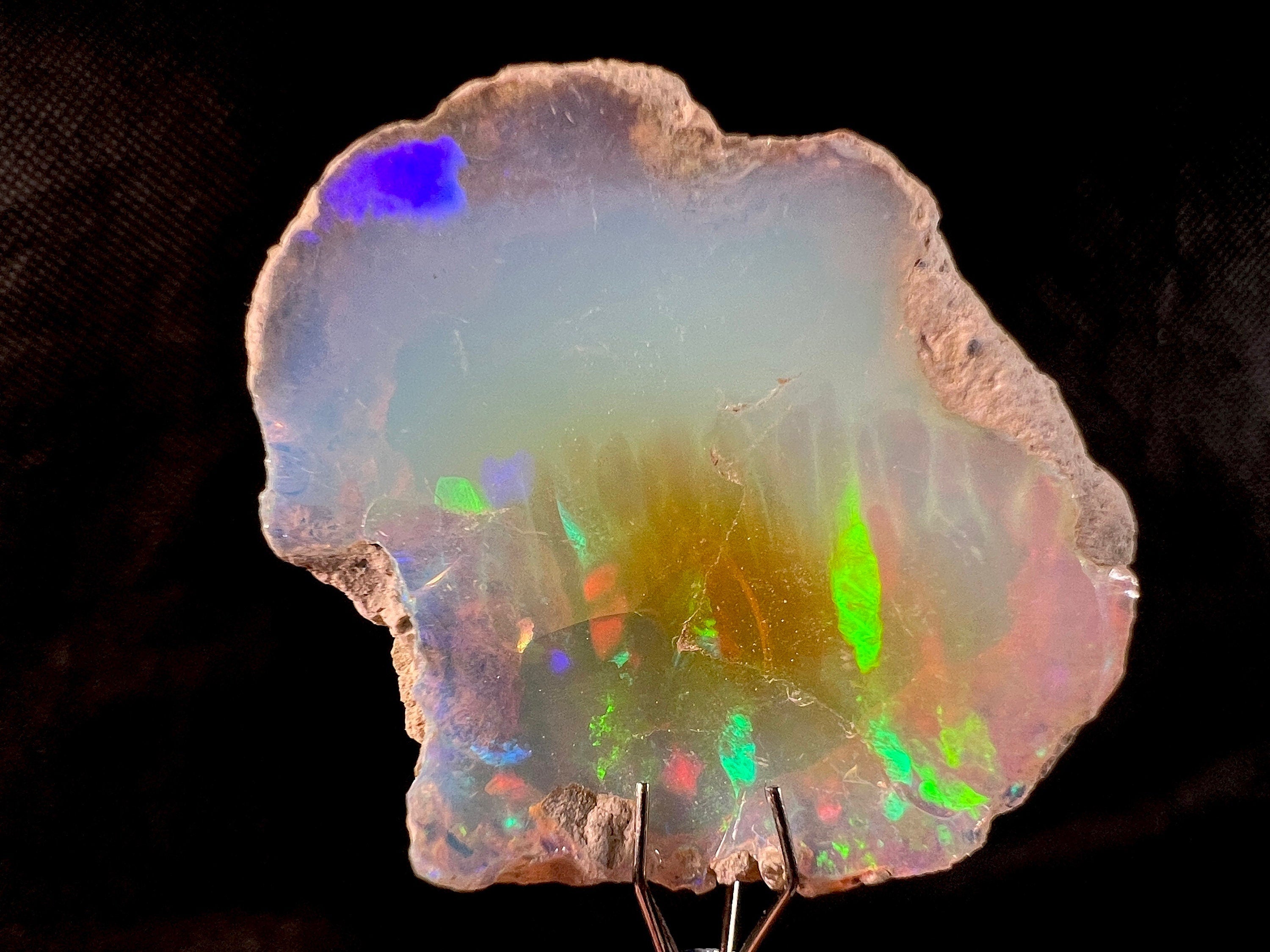 Premium 5A Welo Opal Raw Crystal - Certified Cutting Grade Opal for Jewelry Making (50502) - Perfect for Rings, Necklaces & DIY Gemstone Crafts