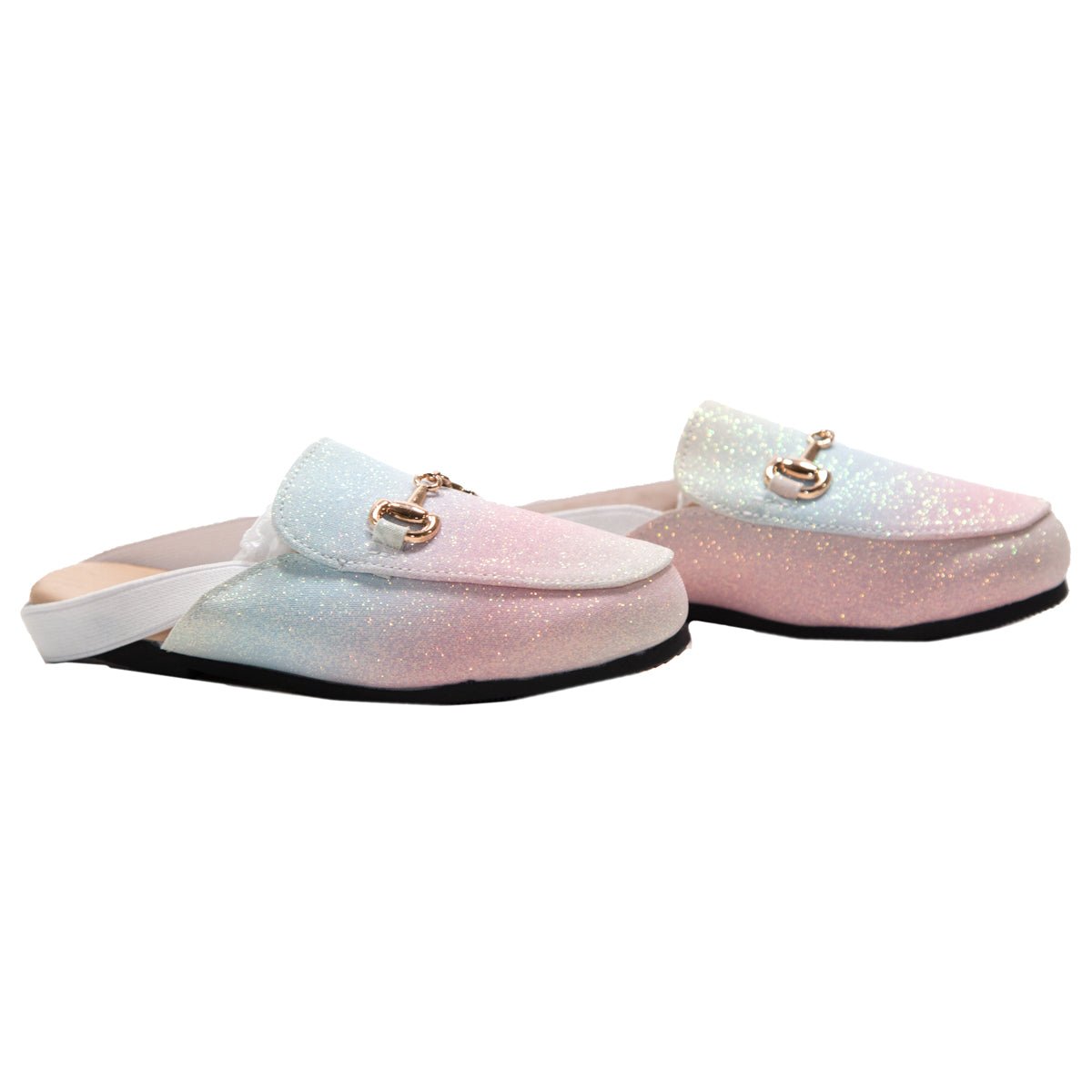 UNICORN OMBRÉ SHIMMER SLINGBACK SHOES - Women's Glitter Heels for Party, Wedding & Special Occasions