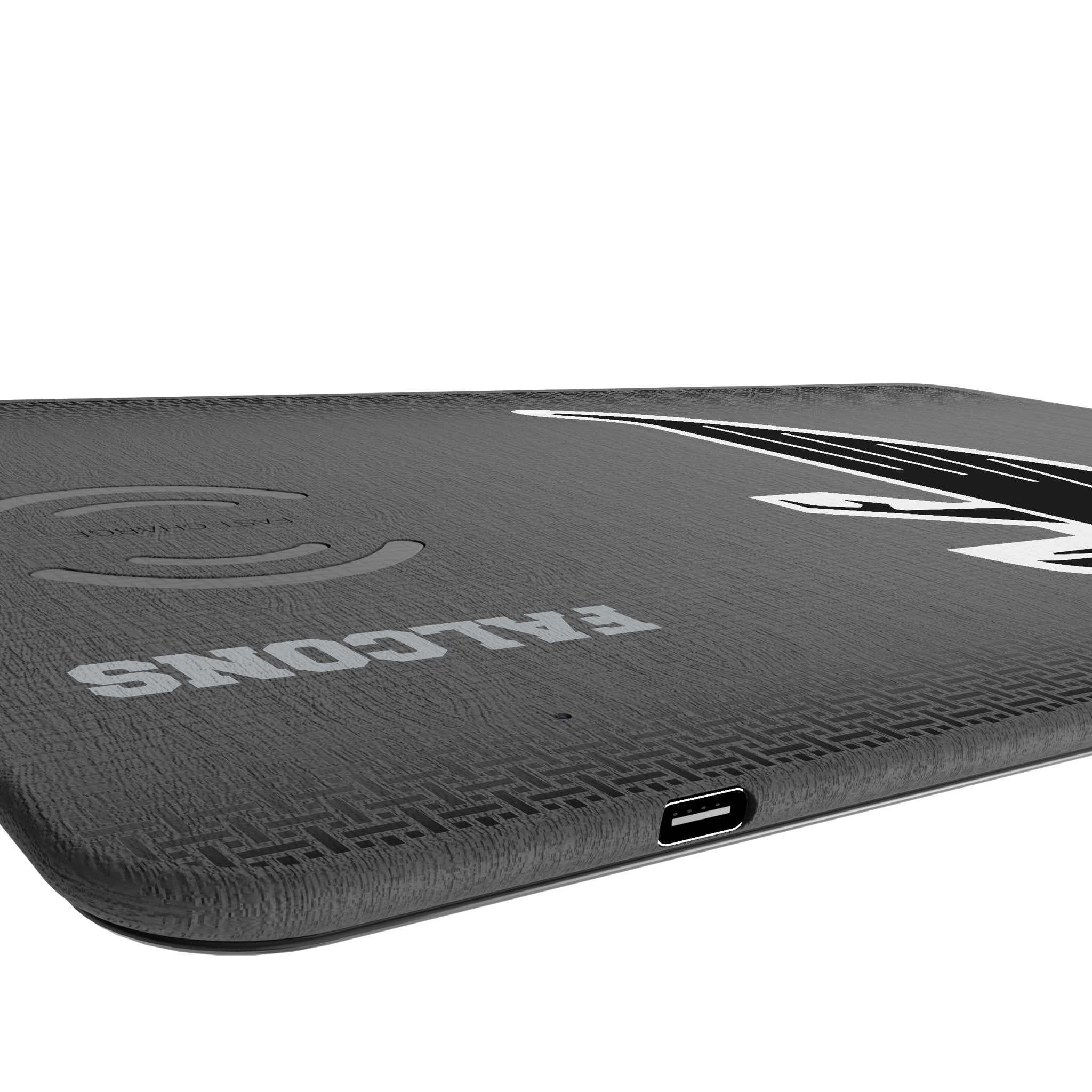 Atlanta Falcons NFL Team Logo 15W Fast Wireless Charger & Mouse Pad Combo - Perfect for Office, Gaming, and Home Desk Setup