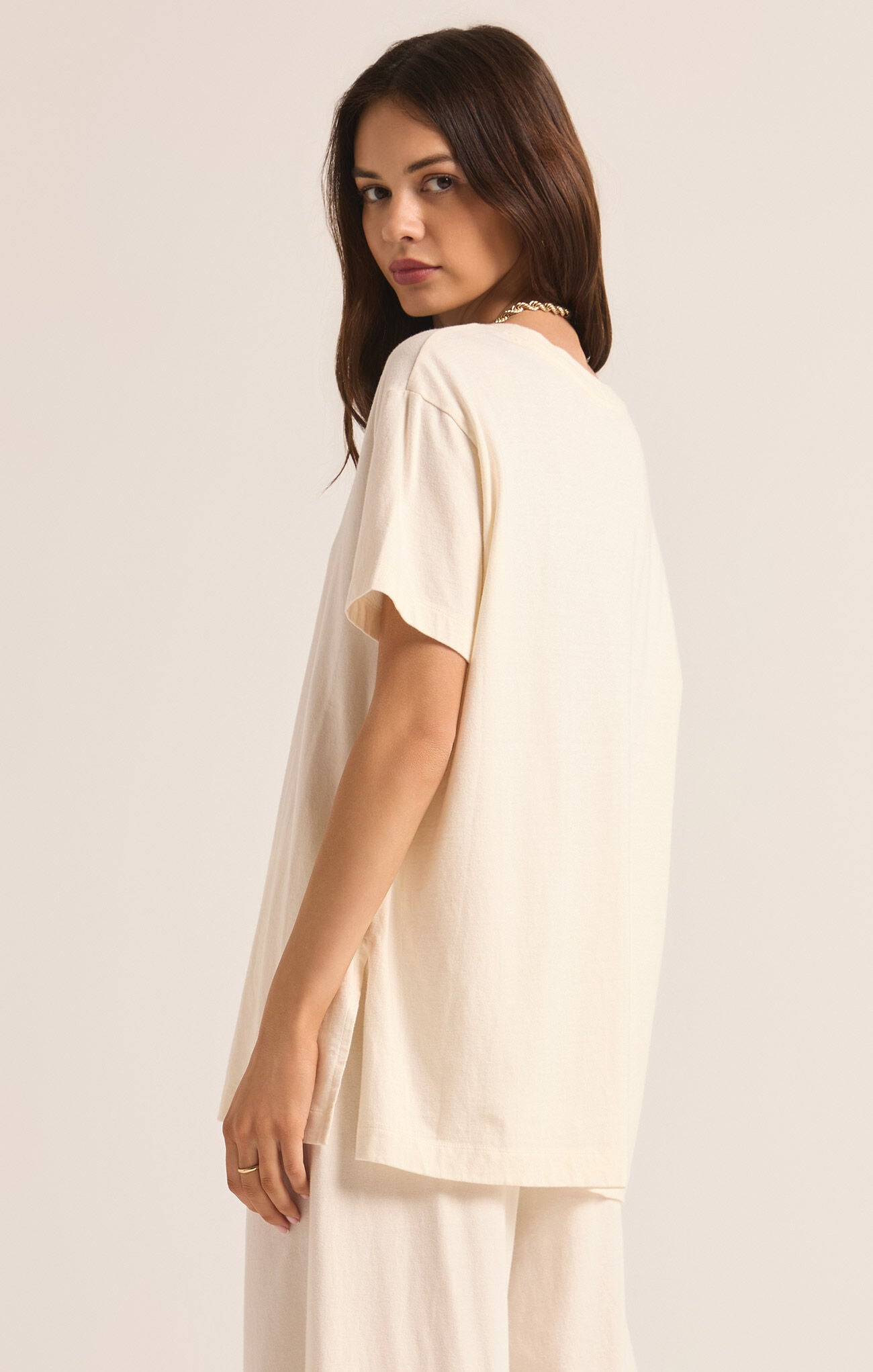 Shayla Women's Crew Neck T-Shirt - Soft Cotton Casual Tee for Everyday Wear, Workout & Layering