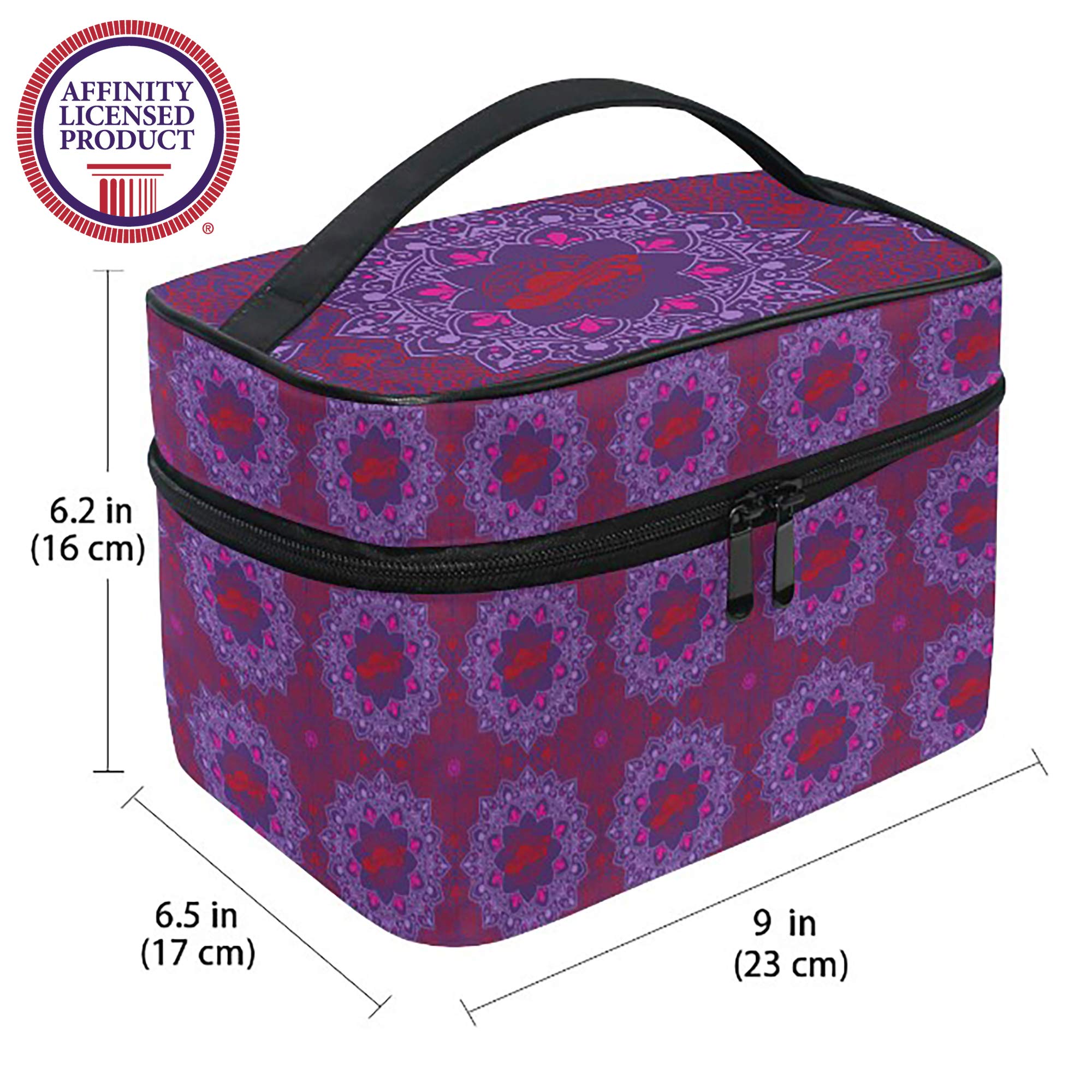Bad Bananas Red Hat Society Cosmetic Case - Stylish Makeup Organizer for Travel & Daily Use - Perfect for Brushes, Lipsticks & Beauty Essentials