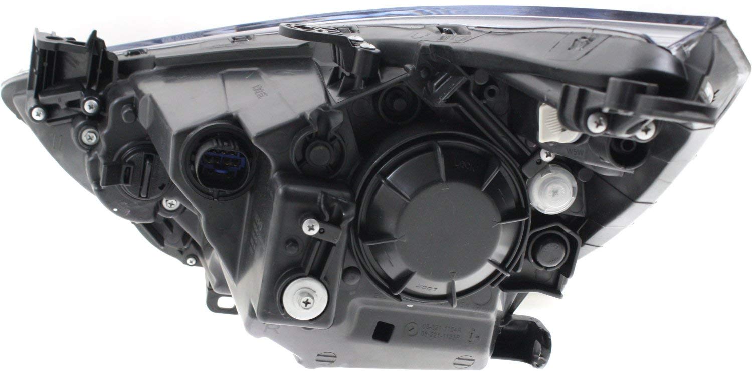 Evan Fischer Halogen Headlight Assembly for Hyundai Accent 2015-2017 - Driver & Passenger Side with Bulbs (CAPA Certified) - Replacement for OEM #921021R710, 921011R710 - Perfect for Hatchback & Sedan Models - Upgrade Your Night Driving Safety