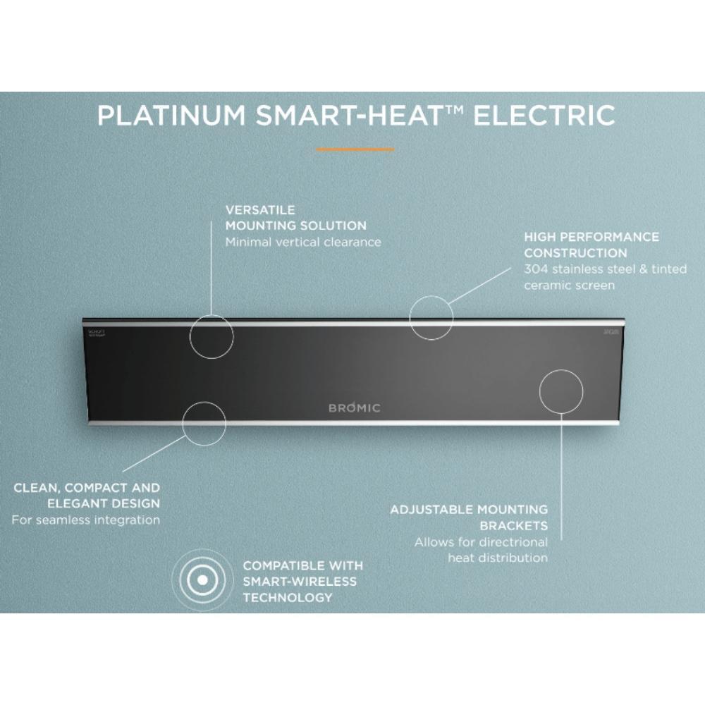 Bromic Platinum Smart Heat Wall/Ceiling Mounted Electric Heater - Energy Efficient Indoor/Outdoor Heater for Patio, Garage & Home - Perfect for Winter & Cold Weather Use