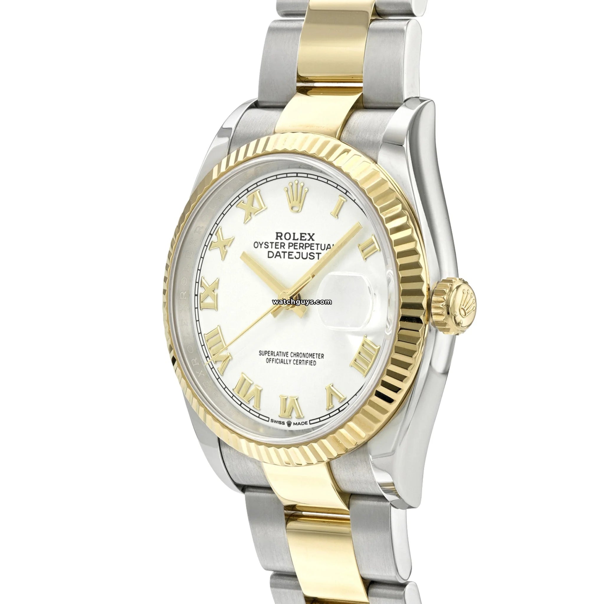 Rolex Datejust 126233 Men's Watch - 36mm Stainless Steel & Gold, White Roman Dial, Oyster Bracelet - Perfect for Business, Formal Events & Luxury Gift Giving