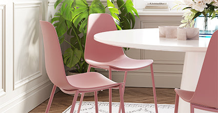 Isla Dining Chair - Modern Wooden Dining Room Chairs Set of 2, Comfortable Upholstered Seat with Sturdy Metal Legs - Perfect for Kitchen, Dining Room, Breakfast Nook & Home Decor