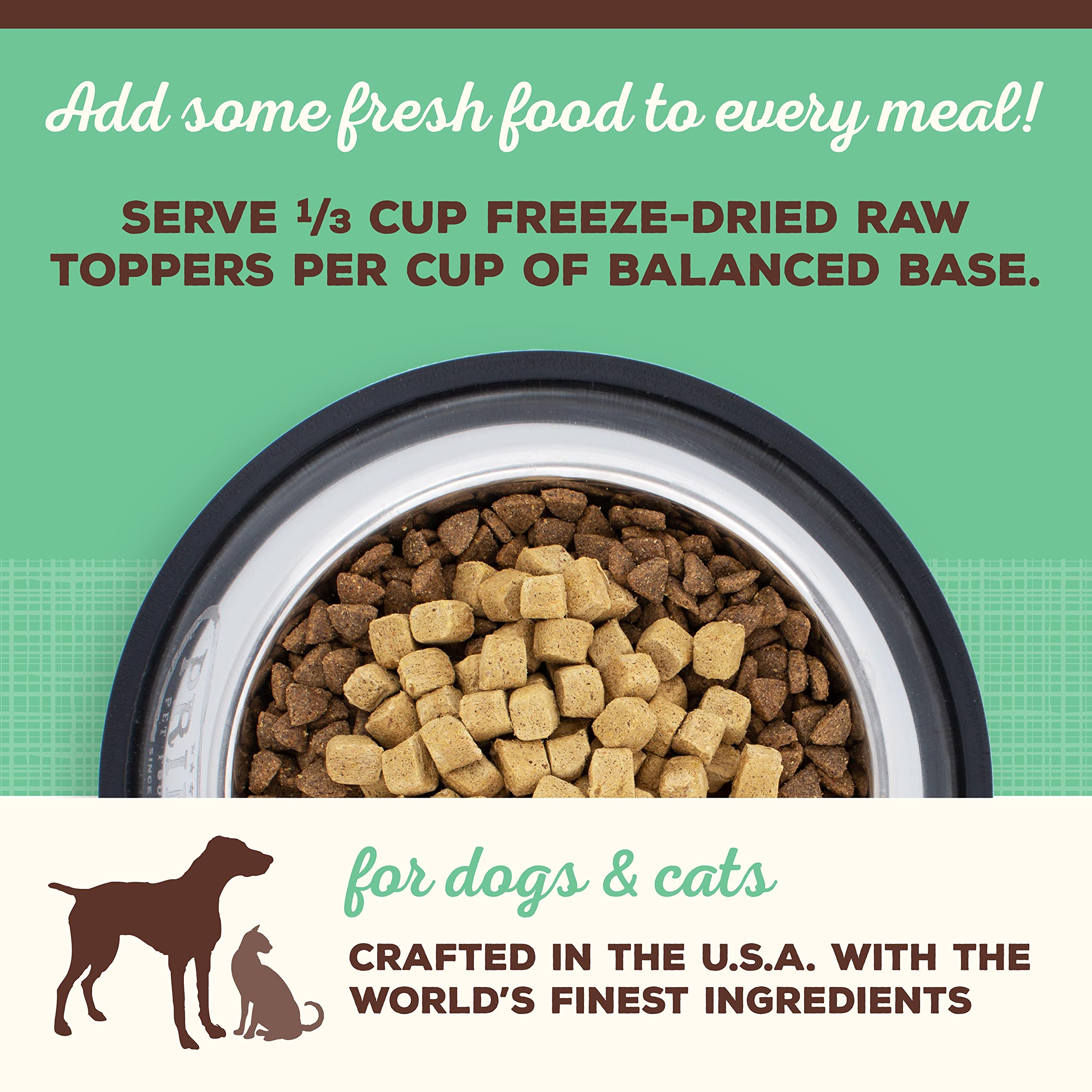 **Primal Freeze-Dried Dog & Cat Food Toppers - Grain-Free, Probiotic-Enriched Meal Mixers & Training Treats (Chicken, 3.5 oz) - Perfect for Picky Eaters, Digestive Health & Reward-Based Training**