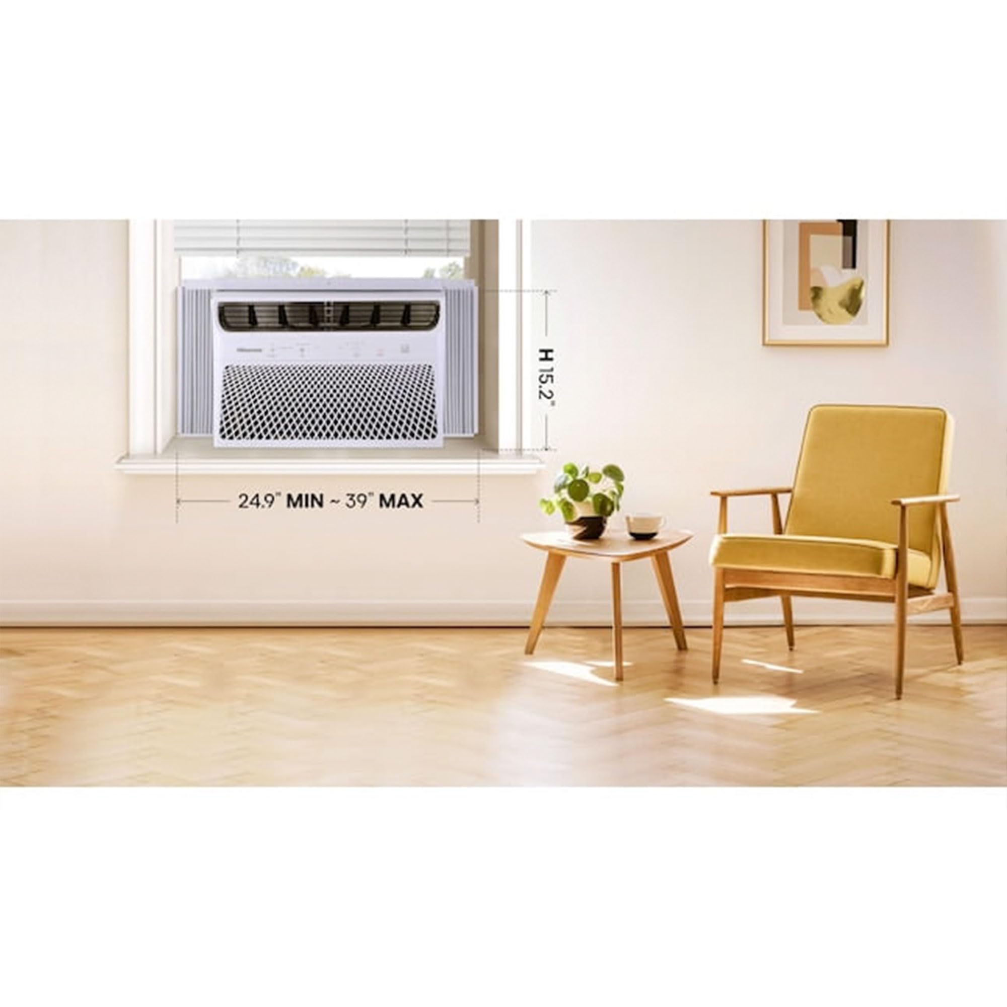 Hisense 12,000 BTU Smart WiFi Window Air Conditioner - Energy Efficient Quiet Cooling for Bedroom, Living Room & Apartment - White (Renewed) - Perfect for Summer Heat Relief & Small Space Cooling