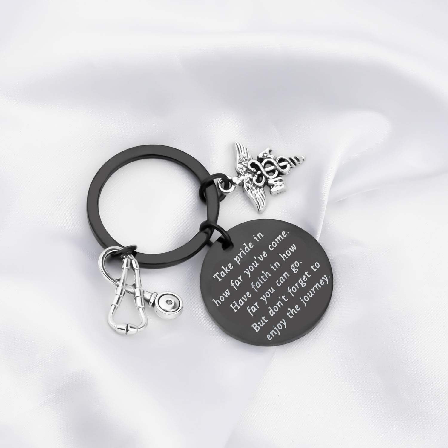 FUSTMW Medical Assistant Graduation Gift - Engraved MA Keychain for Nursing Students & Healthcare Professionals - Perfect for Graduation, Appreciation Gifts & Clinical Work