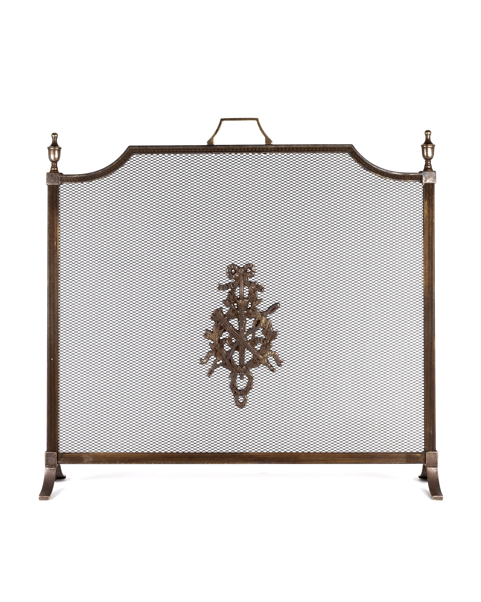 Vintage Brass Fireplace Spark Guard - Gustaf Style - Protect Your Hearth in Classic Elegance | Perfect for Fireplace Safety and Home Decor