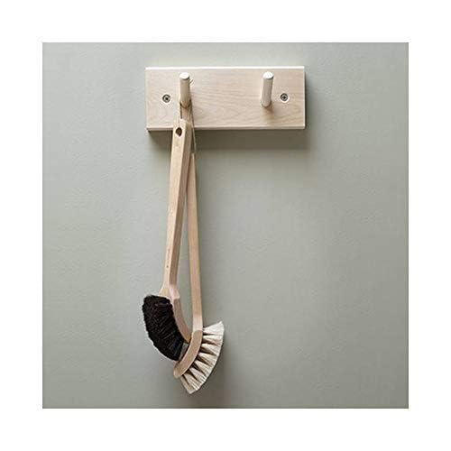 7.5 Inch Wooden Coat Hook with 2 Hooks - Traditional Wall Mounted Peg Rack for Hats, Jackets & Bags - Perfect for Entryway, Mudroom & Bathroom Organization