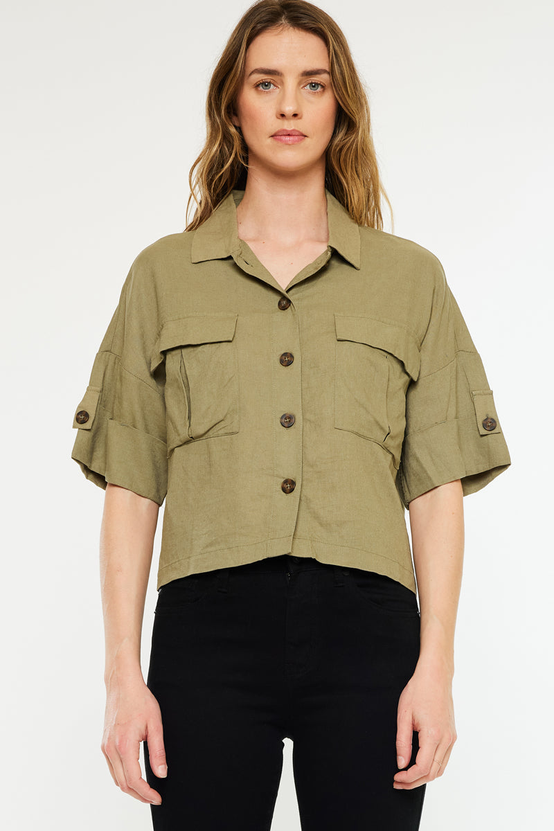 Zoria Men's Utility Shirt - Durable Work Shirt with Multiple Pockets for Outdoor, Hiking & Camping | Comfortable Casual Button Up Shirt for Workwear & Everyday Use