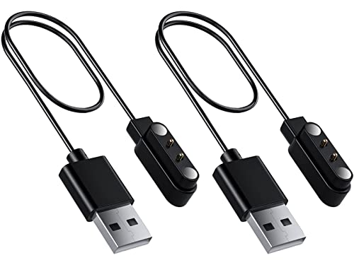Magnetic Smart Watch Charger - 2 Pin Fast USB Charging Cable for EIGIIS QS06 Smartwatch (2 Pack) | Perfect for Travel, Workout & Daily Use
