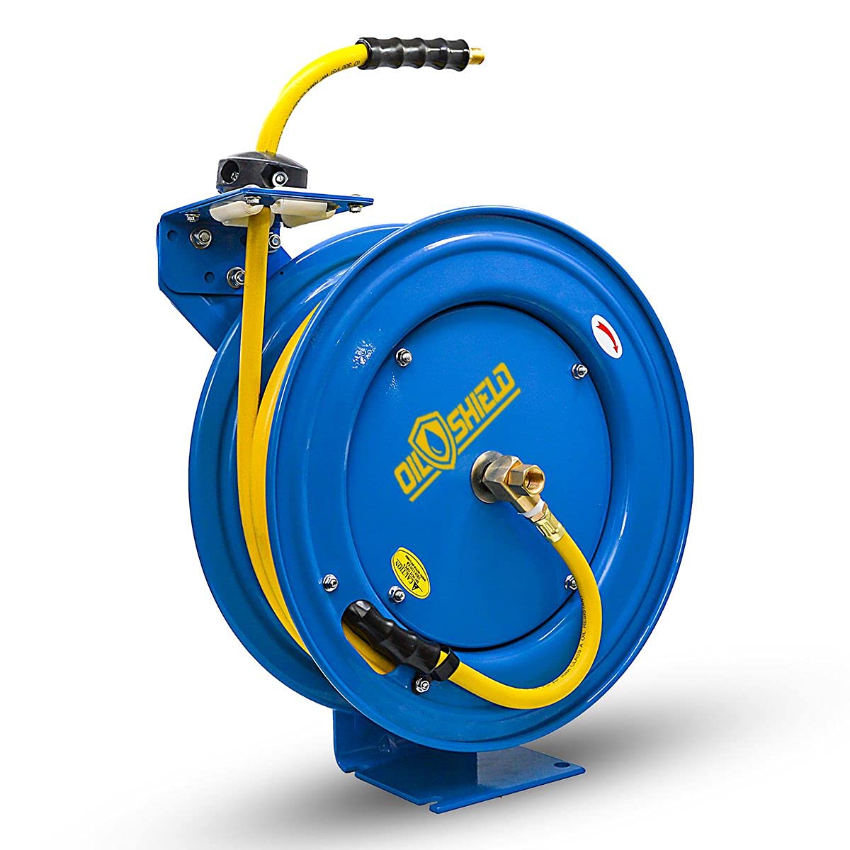 Oil Shield 18ga. Heavy Duty Retractable Air Hose Reel - 3/8